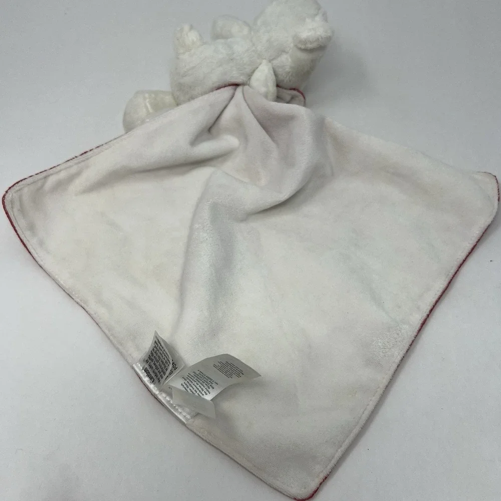 Carters Christmas lovey teddy bear rattle red Security Blanket baby cuddling toy